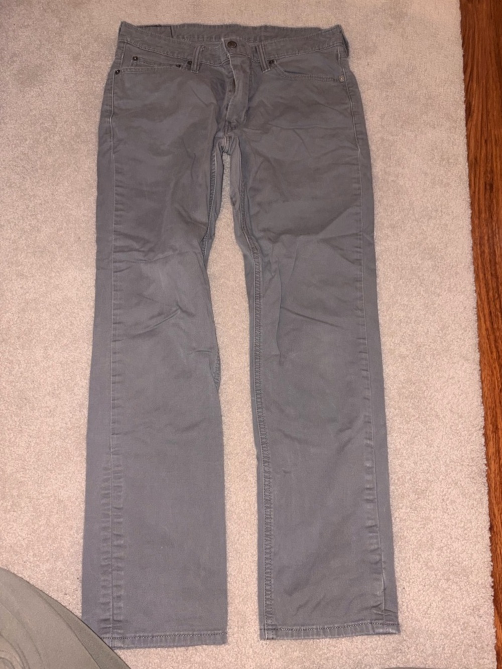 Levi's Men’s 511 Slim Straight Pants in Light Gray